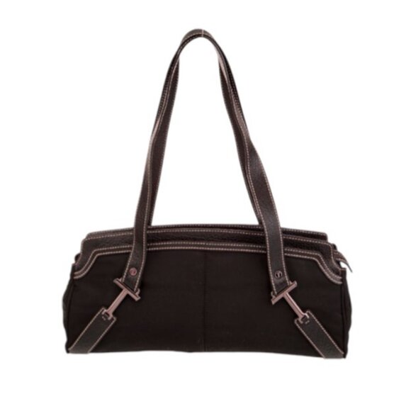 Tod's brown leather trimmed shoulder bag - Picture 2 of 16